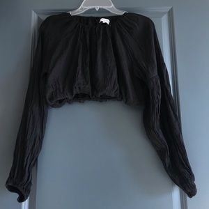 Emory Park cropped longsleeve top